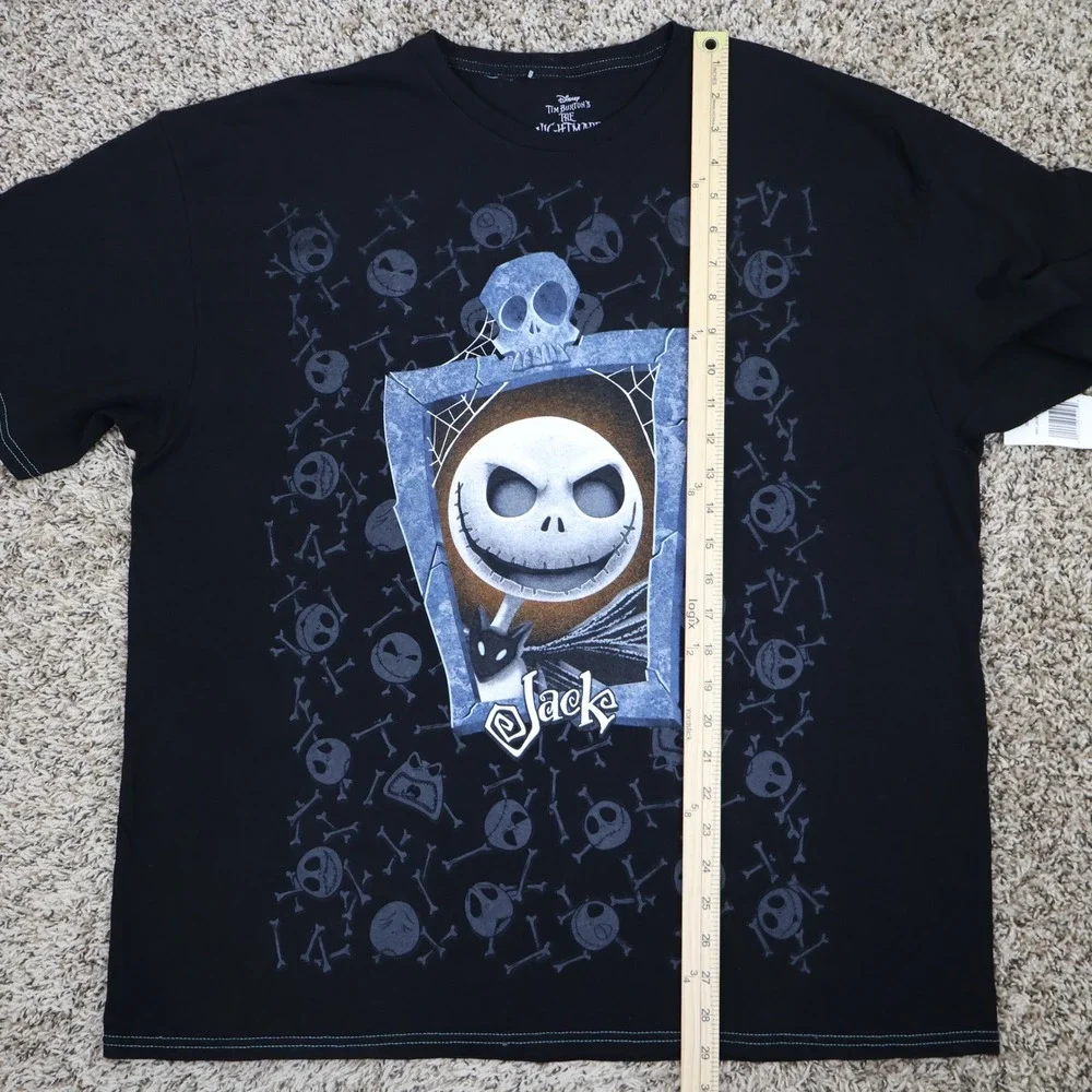 Disney Nightmare Before Christmas Jack Skellington Coffin T-Shirt 2XL Goth Black
